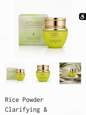 Dynamic Gemstone Rice Powder Clarifying & Brightening Clay Mask 50g Clay Mask